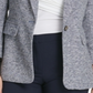 DKNY Women's Marled One Button Blazer Gray Size 18