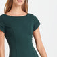 DKNY Women's Tulip Sleeve Fit & Flare Dress Green Size 4