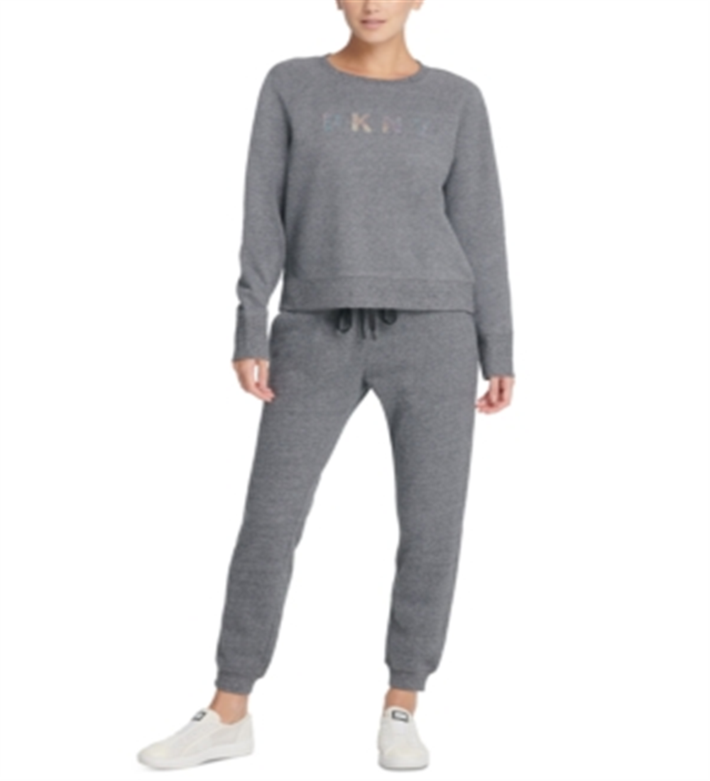 DKNY Women's Sport Running Fitness Sweatshirt Grey Size Medium