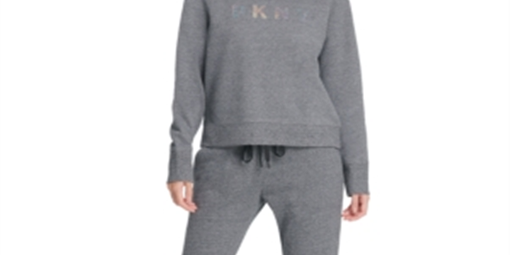 DKNY Women's Sport Running Fitness Sweatshirt Grey Size Medium