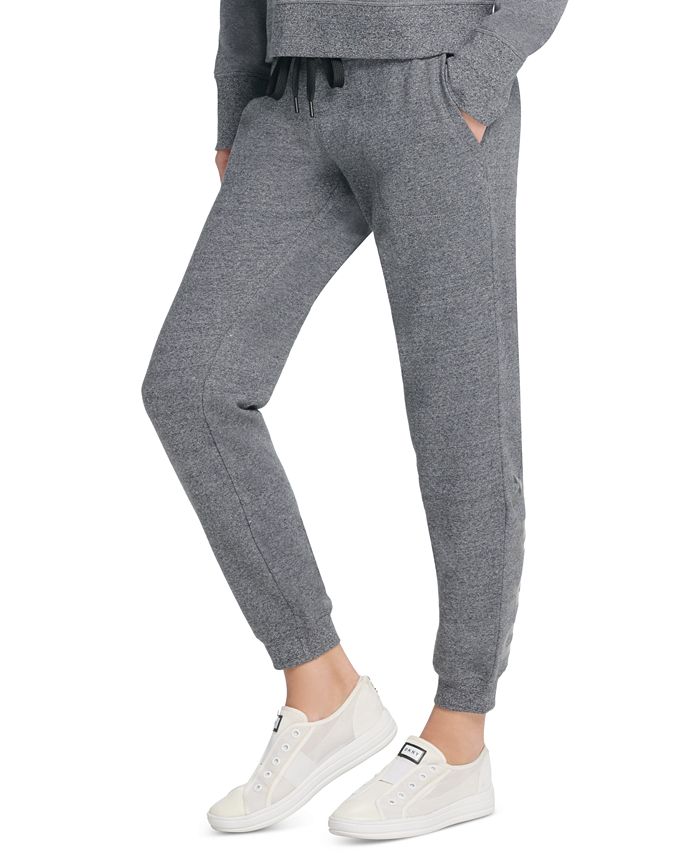 DKNY Women's Sport Sparkle Logo Joggers Grey  Size Small