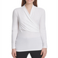 DKNY Women's Side Ruched Top White Size XX-Large