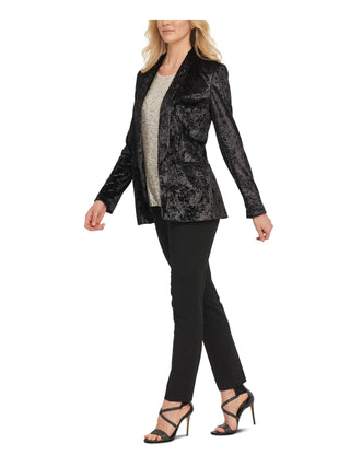 DKNY Women's Velvet Blazer Evening Jacket Black Size 4 Petite