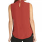 DKNY Women's Tie Neck Sleeveless Top Brown Size Petite X-Small