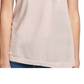 DKNY Women's Sequined Short Sleeve Crew Neck T-Shirt Top Pink Size Large