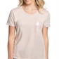 DKNY Women's Sequined Short Sleeve Crew Neck T-Shirt Top Pink Size Large
