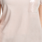 DKNY Women's Sequined Short Sleeve Crew Neck T-Shirt Top Pink Size Large
