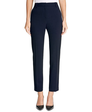 DKNY Women's Stretch Crepe Essex Straight Leg Dress Pants Blue Size 12