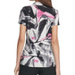 DKNY Women's Printed Side Ruched Top Gray Size Large