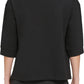 DKNY Women's Techno Knit Stacked Logo Sweatshirt Black Size Small