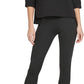 DKNY Women's Techno Knit Stacked Logo Sweatshirt Black Size Small
