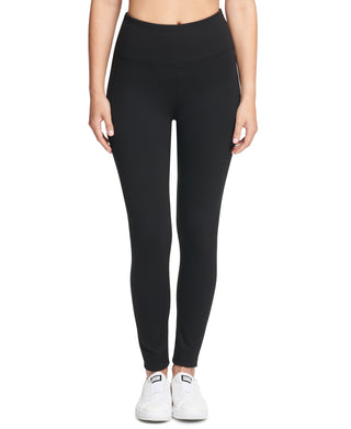 DKNY Women's Tummy Control Compression Full Length Leggings Black Size Large