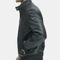 DKNY Men's Motorcycle Faux Leather Quilted Lined Jacket Black Size X-Large