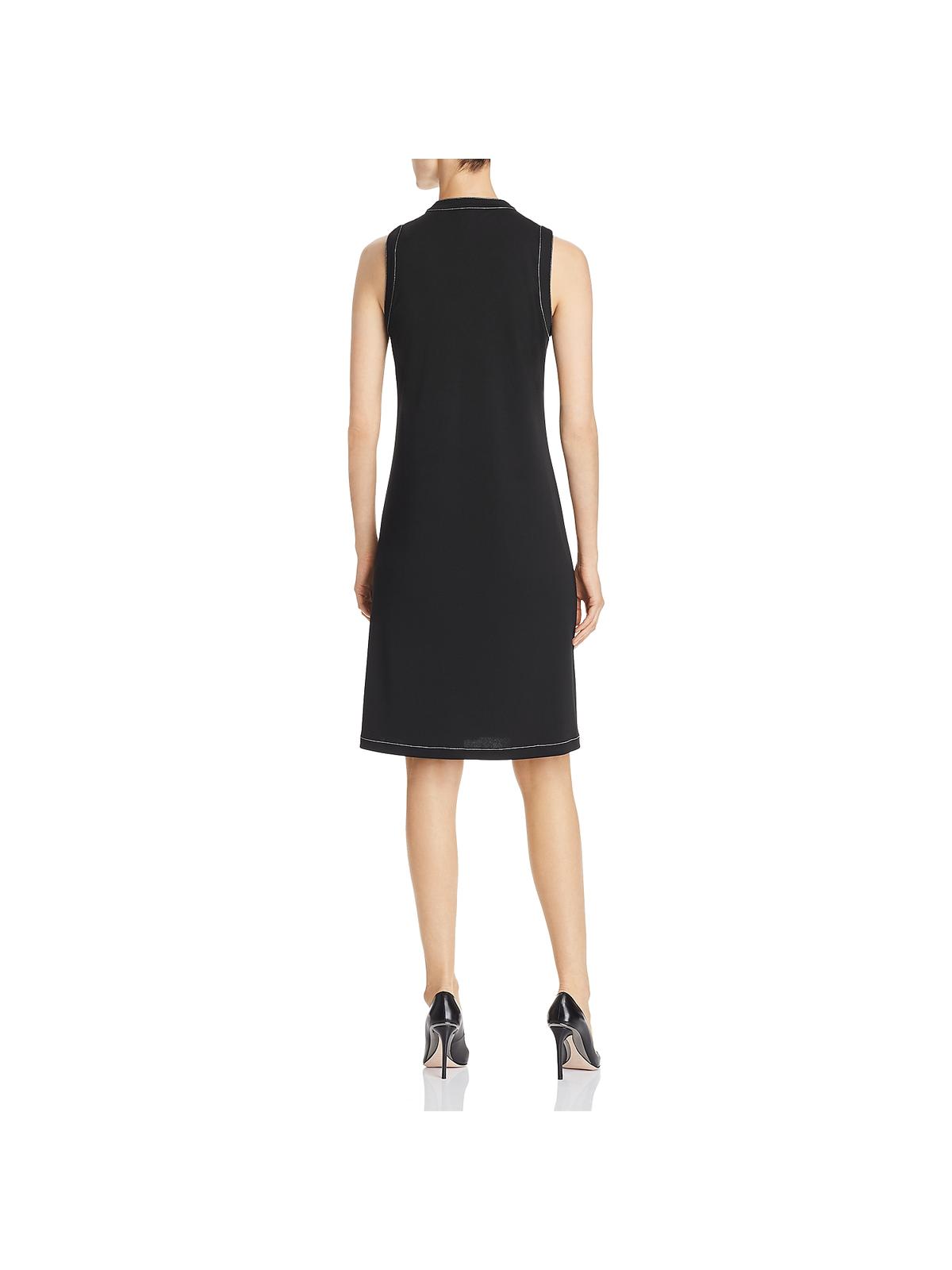 Donna Karan New York Sleeveless Contrast-Stitch Dress