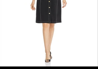 Donna Karan New York Sleeveless Contrast-Stitch Dress