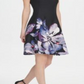 DKNY Women's Floral Scuba Fit & Flare Dress Black Size 6