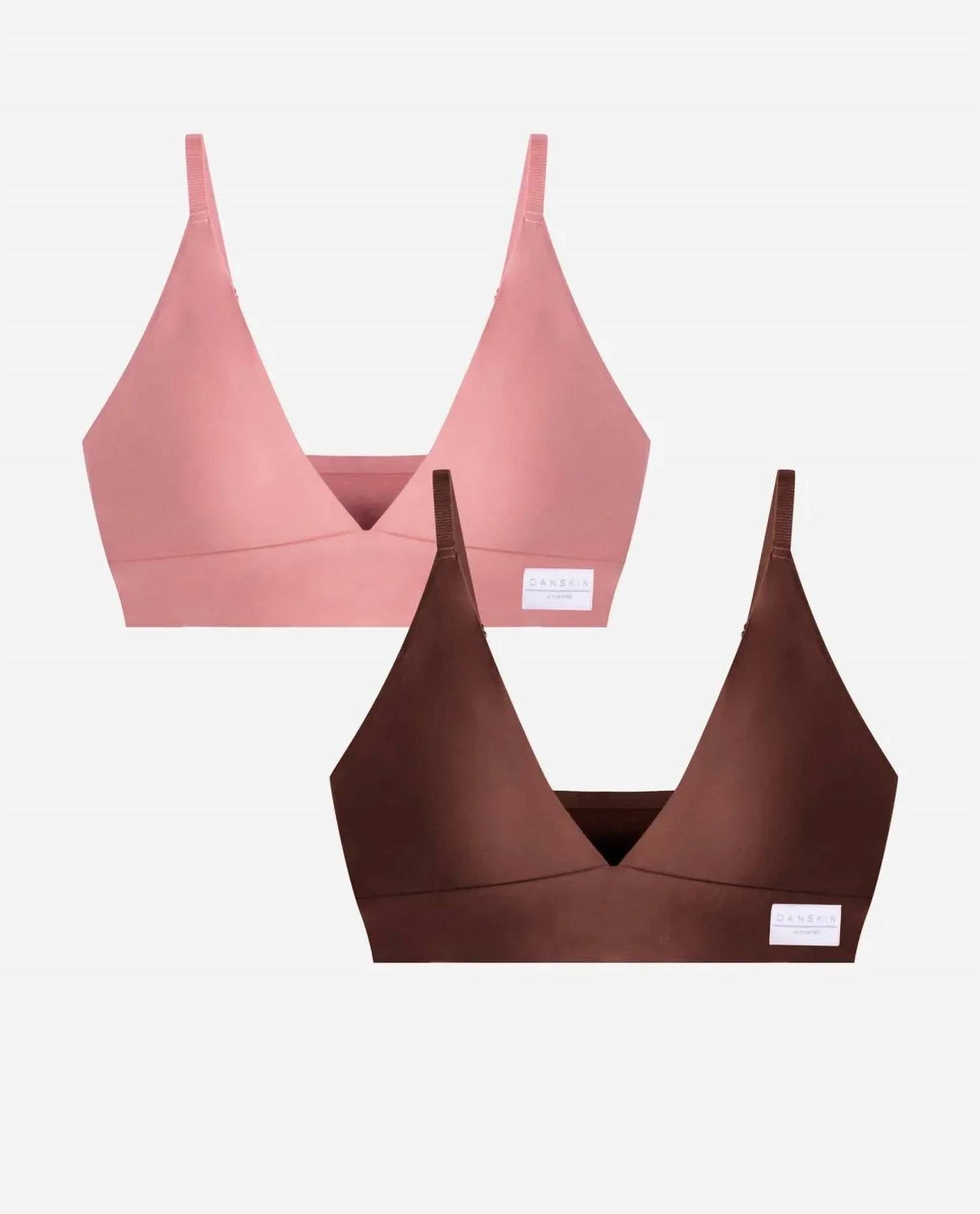 Danskin - 2-pack Brushed Micro Laser Lounge Plunge Bra