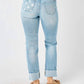 Judy Blue - Mid Rise Americana Flag Cuff Boyfriend Jean