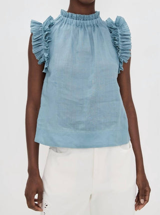 Sea - Anise Flutter Sleeve Top