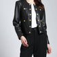 11 Uptown - Lamb Leather Jacket With Buttons