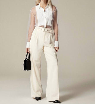 J.Crew - Belted Wide-leg Trouser In City Twill