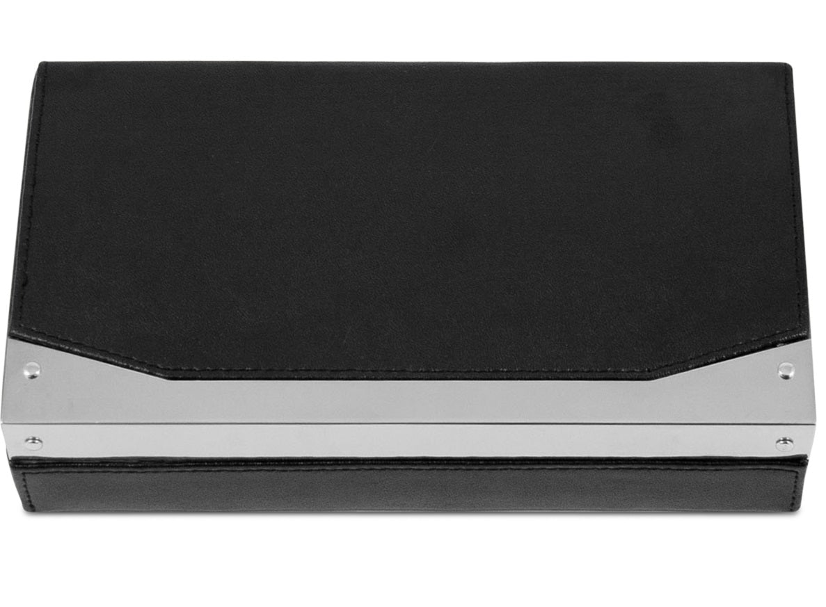 Bey Berk Men's Leather 4 Cigar Holder Black Size Regular