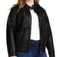 Jou Jou Women's Faux Leather Moto Jacket Black Size X-Large