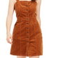 Oat Women's Corduroy Overall Dress Orange Size 0