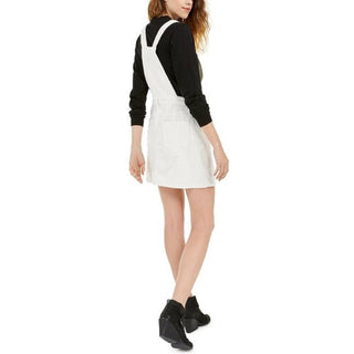 Oat Women's Corduroy Overall Jumper Dress White Size 14