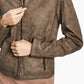 Jou Jou Junior's Faux Leather Jacket Brown Size Small