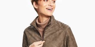 Jou Jou Junior's Faux Leather Jacket Brown Size Medium