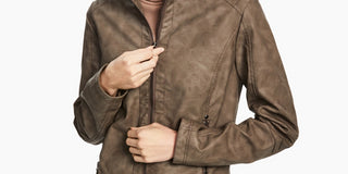 Jou Jou Junior's Faux Leather Jacket Brown Size Medium