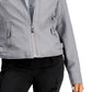 Jou Jou Junior's Hooded Faux Leather Moto Jacket Gray Size X-Large