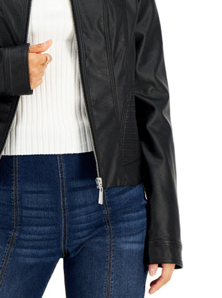 Jou Jou Junior's Faux Leather Jacket Black Size Small