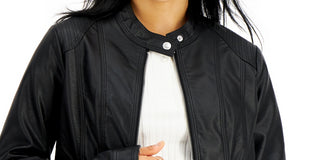 Jou Jou Junior's Faux Leather Jacket Black Size Small