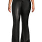 Dollhouse Women's Faux Leather Flared Pants Black Size 14