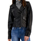 Jou Jou Junior's Faux Leather Moto Jacket Black Size X-Large