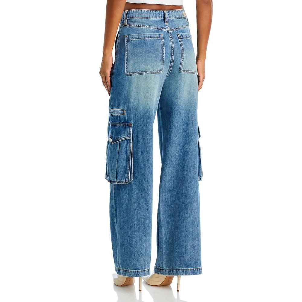 Blanknyc Cargo Jeans in Over Limit Blue