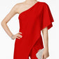 Adrianna Papell Women's One Shoulder Jumpsuit Red Size 10