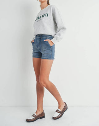 Just Black Denim - High Rise Utility Cargo Short