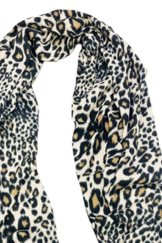 Kensie - Women's Leopard Printed Scarf With Fringe