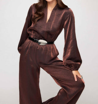 Fifteen Twenty - Skyler V-neck Relaxed Jumpsuit