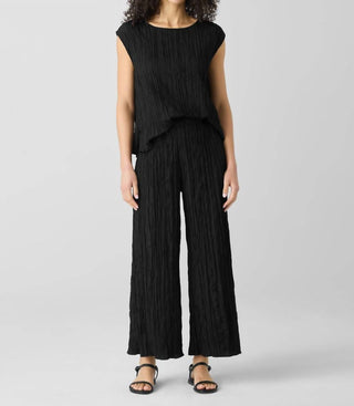 Eileen Fisher - Crushed Silk Wide Leg Pants