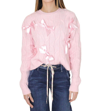 Storia - Bow Cable Knit Sweater