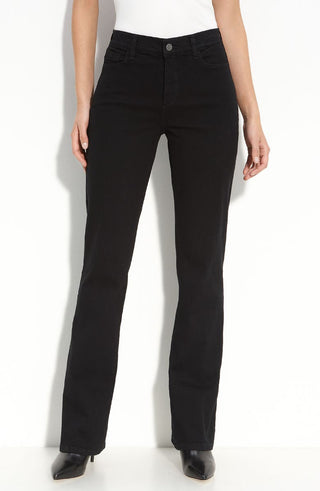 NYDJ Button-Front Barbara Boot Cut Jeans Black Size 16