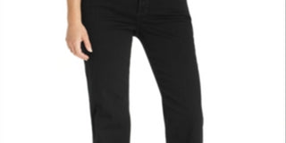 NYDJ Button-Front Barbara Boot Cut Jeans Black Size 16