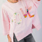 Easel - Love Patch Pullover Top