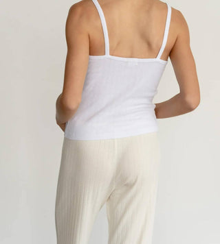 Donni. - Pointelle Square Neck Tank Top