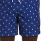 Original Penguin Men's Pete Print Swim Shorts Blue Size Medium