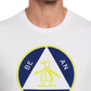 Original Penguin Men's Flocked Triangle Pete T-Shirt White Size Medium